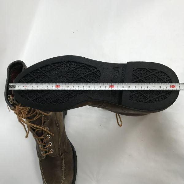 WOLVERINE Kožené šněrovací pracovní boty Vintage Velikost 12D 29.5-30.0 Hnědé 1000 Mile(POUŽITÝ)