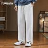 TonLion Men's Straight-Leg Wide-Leg Knit Casual Pants