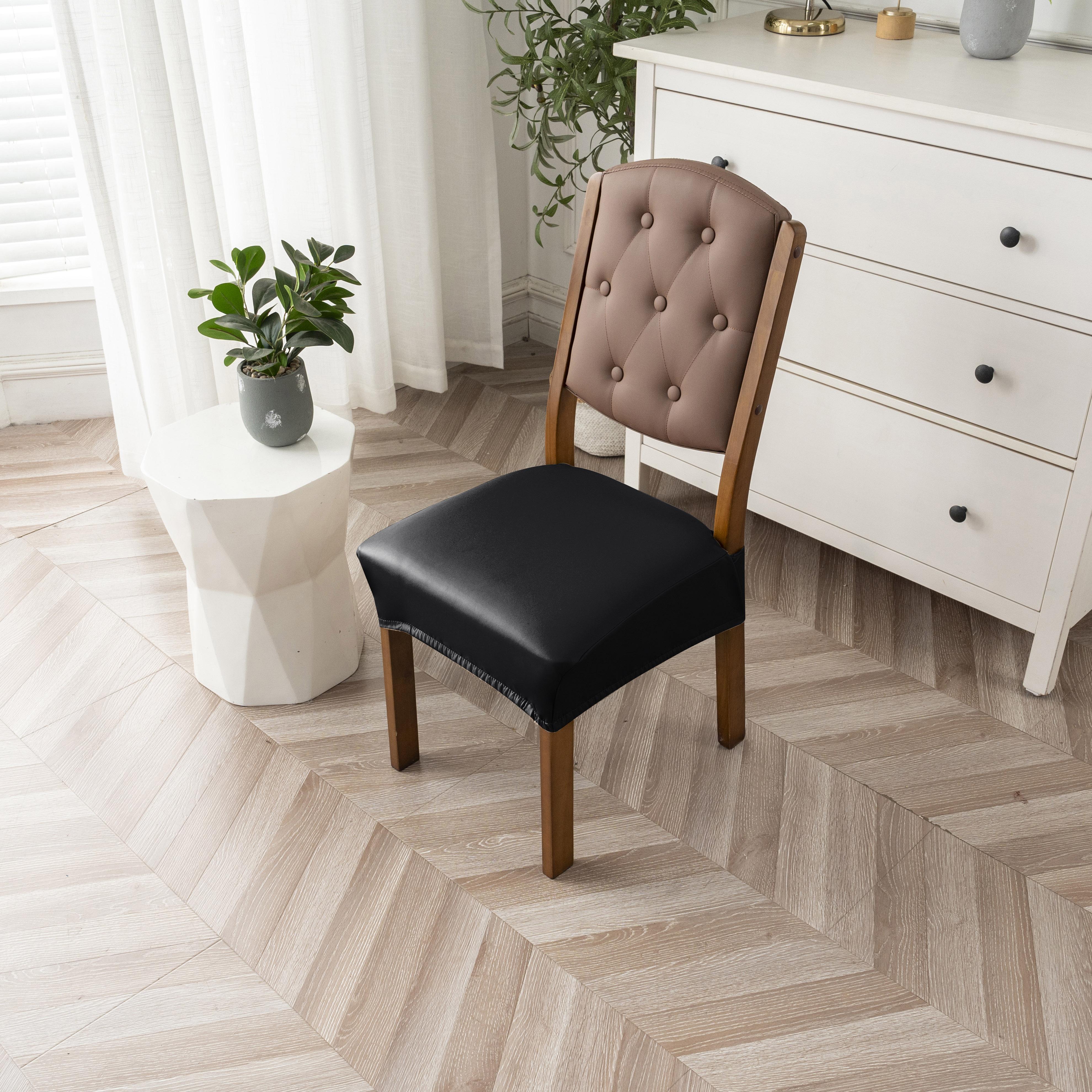PU Stuhlbezug 100% Wasserdicht Ölbeständig Staubdicht Und Rutschfest Anwenden Auf Esszimmer Wohnzimmer 2PCS