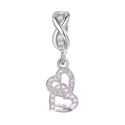 New Trinkets 925 Pure Silver Pink 8 Wings Sunflower Pendant Beads fit Original Charms Bracelet DIY Women Jewelry