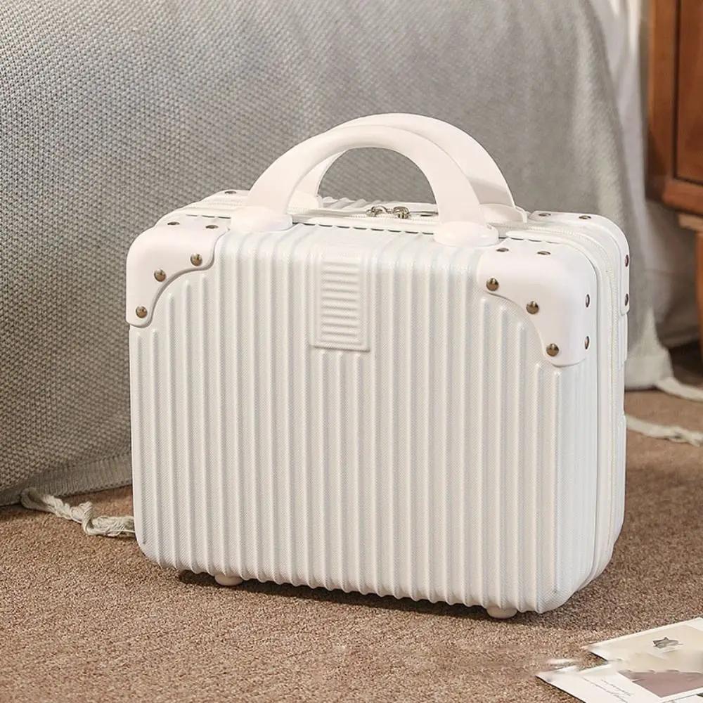 

14 inch Mini Travel Suitcase Cosmetic Storage Box Hand Luggage Makeup Case Organizer Portable Boarding Case Travel Tote
