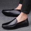 Men's Large Size Leather Slip-on Loafers - Spring/Summer Casual Moccasins