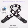 Ukulele and Guitar Strap - Striped Polyester Cotton with Thickened PU Leather