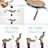 Wine Sommelier Multifunctional Corkscrew [DALO] Dog-shaped Opener, 2-stage, Knife, (Black/Silver)