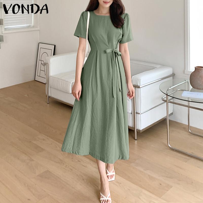 

Длинное платье VONDA со шнуровкой и талией