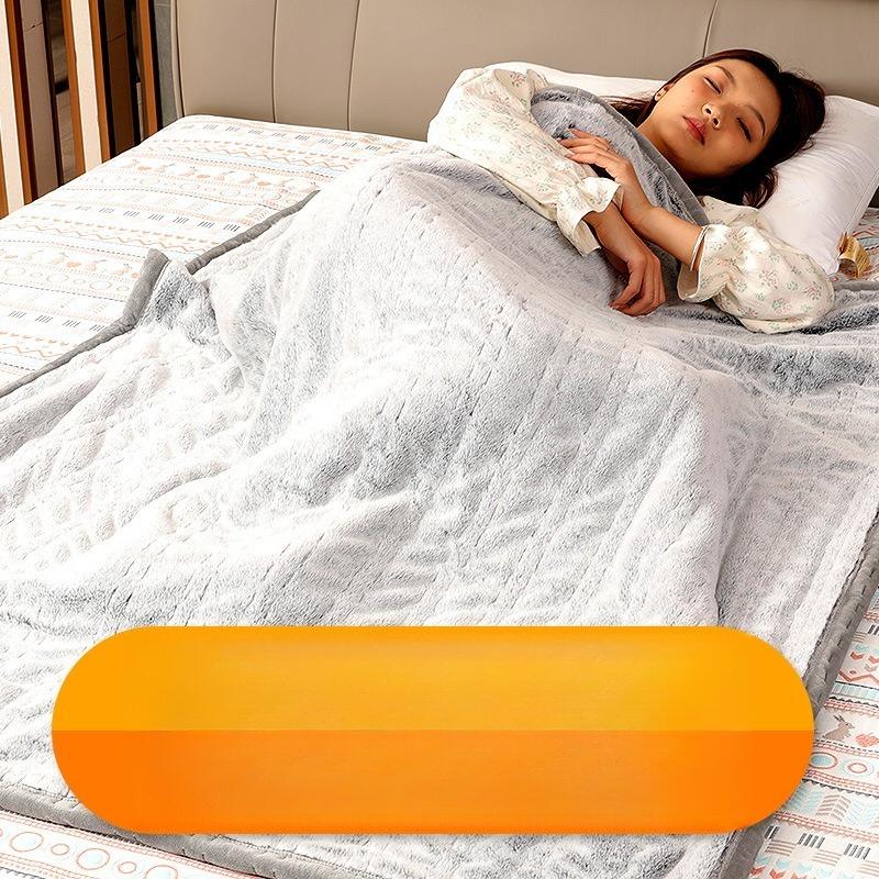 Office Heating Blanket Heat Blanket Legs Shoulders Shawl Plush Thin Blanket Washable Electric Blankets Can Be Laid or Covered for Home Office Electric
