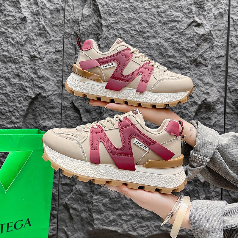 ins Korean version of the new Forrest Gump shoes women's 2025 spring and autumn student sports running shoes casual thick-soled heightening dad shoes