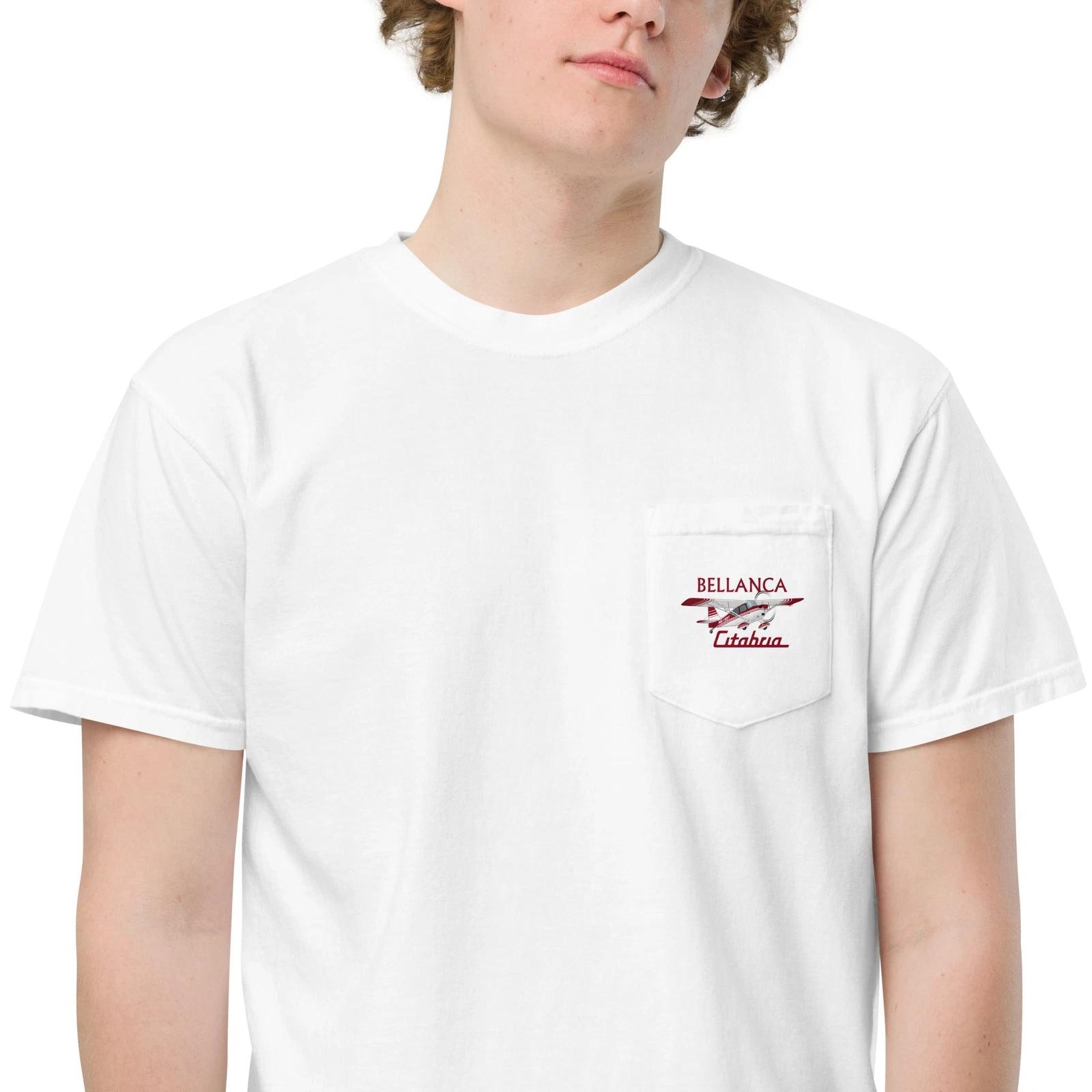

Custom unisex Garment-dyed Pocket t-shirt - Add your Airplane 3XL