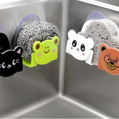 4pcs Holder Kitchen Sink Soap Rack Drainer Rack  Kitchen Suction Cup Sink Drain Rack Sponge Storage Bathroom Accessories