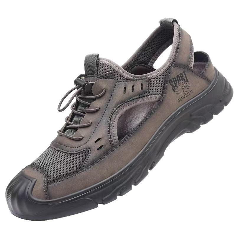 Sandals Summer Mesh Breathable Casual Beach Shoes Platform Comfortable and Lightweight One-pedal Men's Sandals