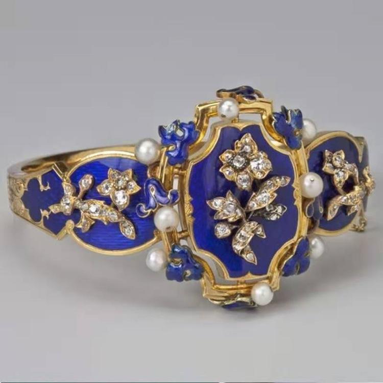 Chenrui Jewelry Кольцо в скандинавском стиле с филигранью и полным бриллиантовым паве Size 5