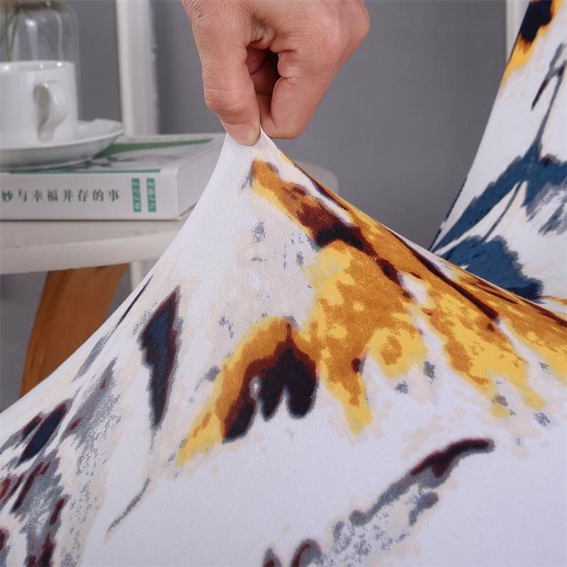 1pc Elastic Shell Chair Cover Geometric Spandex Seat Slipcover Anti-dirty Chair Coushion Hotel Restaurant Wedding Dining Room