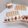Decorative Finger Rings Holder Modern Bangle Storage Tray Crafts Wood Cone Ring Display Stand  Key