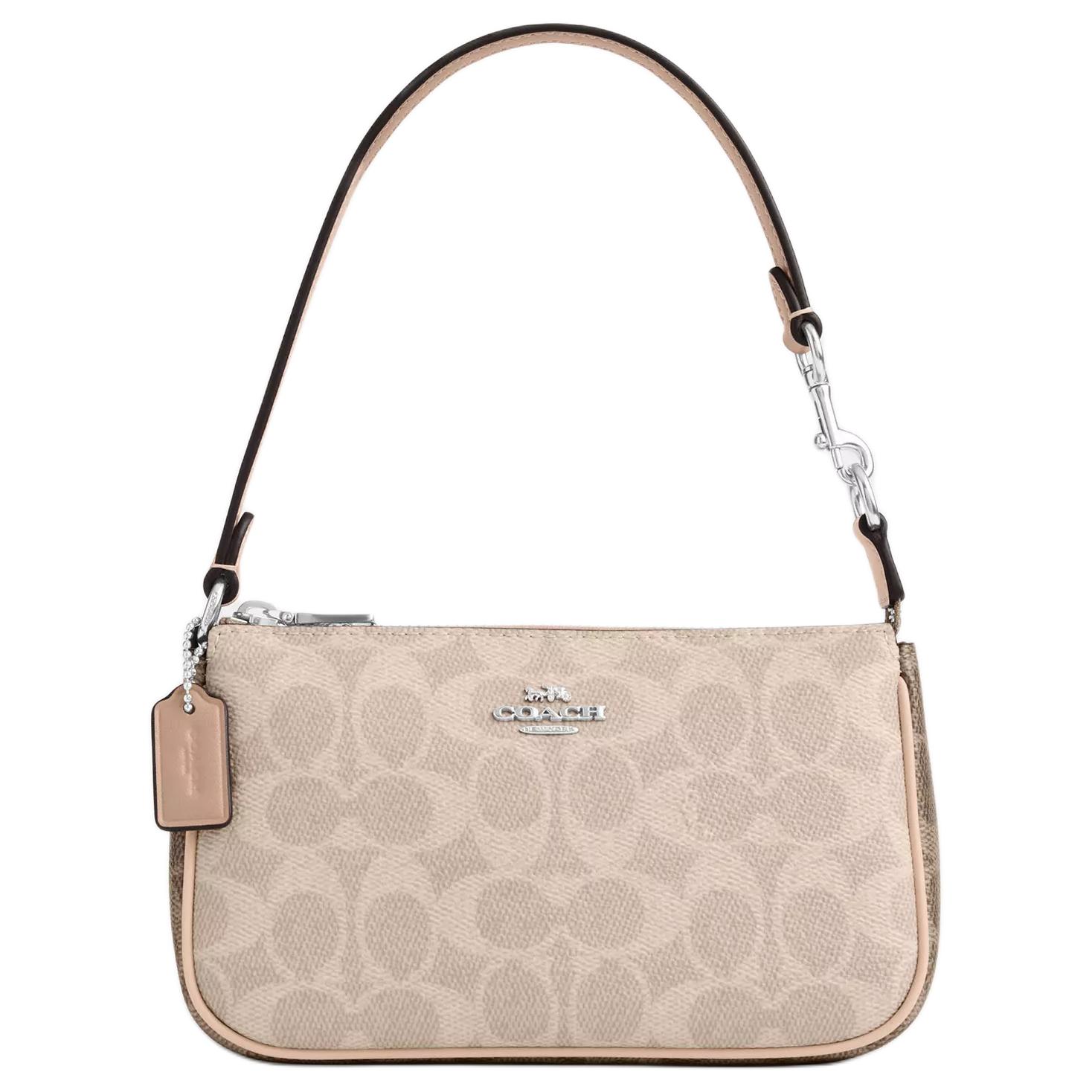 Coach Nolita 19 In Signature Canvas With Leather Trim For Women Daily Use Basic Set (Bag+Dust Bag)