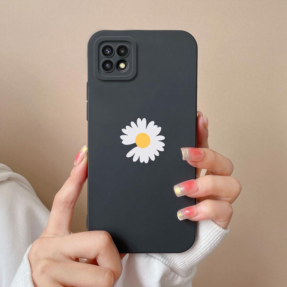Cases For Samsung A22 5G 4G A22S Cute Soft Liquid Silicone Camera Protector Back Cover For Galaxy A22 A 22 A 22S Coque Bumper