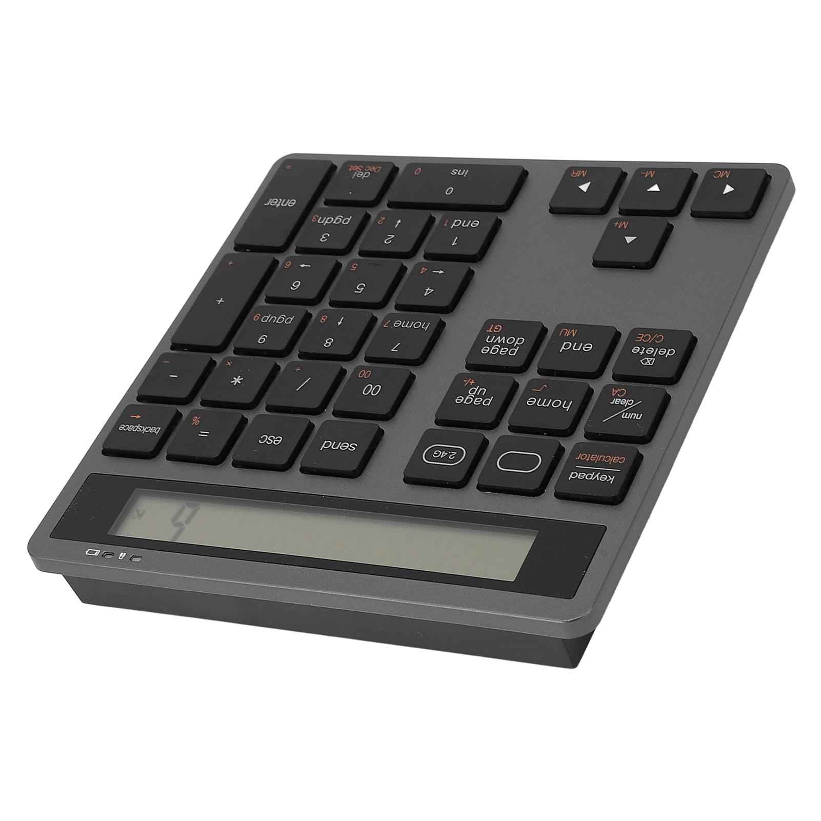 

Bluetooth цифровая клавиатура 2.4G USB беспроводная цифровая клавиатура Numpad Dual Mode 34 клавиши для ноутбука настольного компьютера