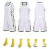 Mens Basketball Uniform Set Sleeveless Single Shoulder Jersey Shorts Quick Dry Breathable Sweat Absorbent Adult Sports Wear