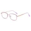 Anti Blue Light Blocking Reading Glasses for Woman Full Metal Frames Eyewear Presbyopia Stylish Exquisite Portable HD Eyeglasses