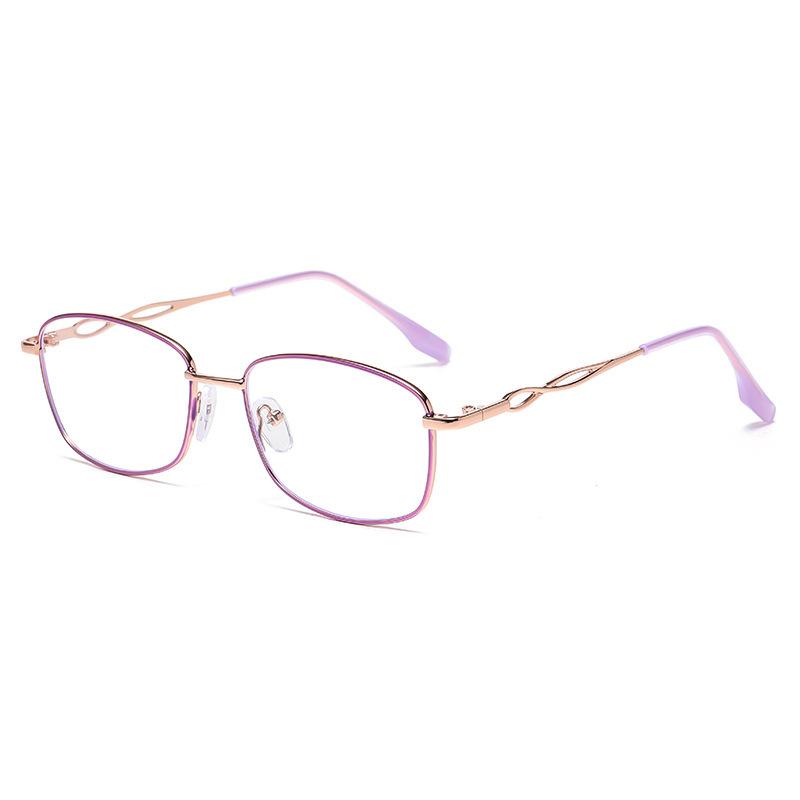 Anti Blue Light Blocking Reading Glasses for Woman Full Metal Frames Eyewear Presbyopia Stylish Exquisite Portable HD Eyeglasses