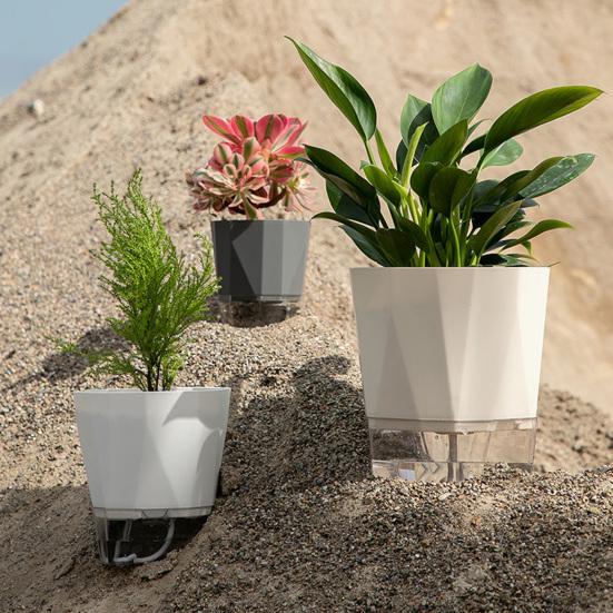 Breathable Holes Visible Water Level Flower Pot Lazy Automatic Water-Absorbing Flowerpot Garden Supplies