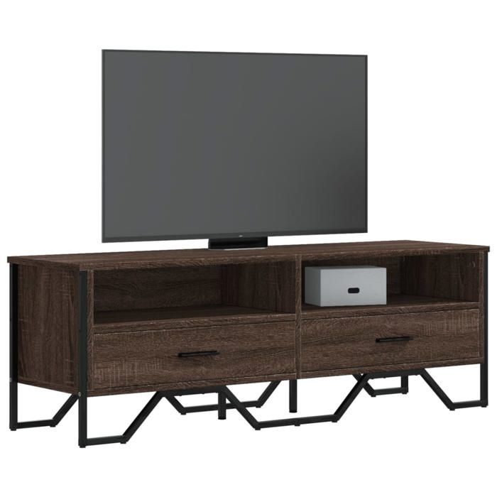 VidaXL TV Cabinet Brown Oak 122x34x41 Cm Engineered Wood, TV Stand, TV Buffet, Multimedia Cabinet, TV Bench, Furniture 848583