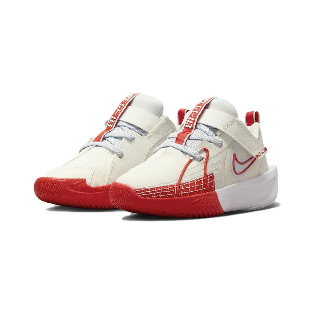 Nike GT Cut 3 PS White Picante Red Kids Sneakers Summit-White Black Football-Grey FD7034-101