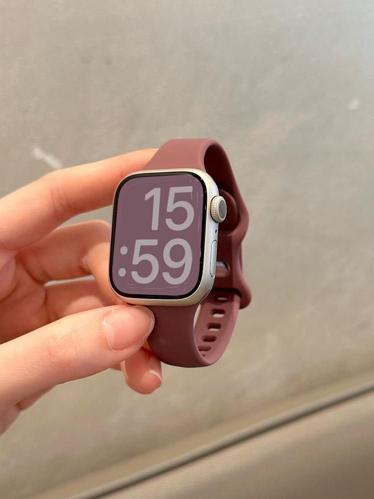 Slim Silicone Strap For Apple Watch Band 45mm 44mm 40mm 41 42-38mm sport bracelet iwatch series 8 7 se 3 4 5 6 9 10 ultra 2 49mm