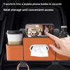 Car Seat Back Seat Leather Multifunctional Storage Box Car Tissue Box Storage Bag Water Cup Holder Hook Storage Box
