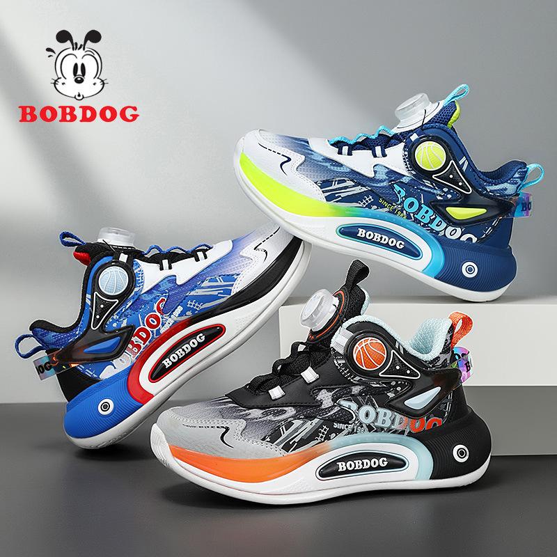 Babu Bean Students Boys Basketball Shoes 2025 Autumn and Winter New Middle-aged and Older Children's Sports Shoes Mesh Breathable Sneakers