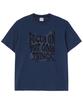 Nasttingijeubeleoldaenmi Geometry Lettering Tee_Deep Blue