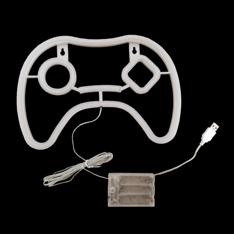 Neon Game Controller Wall Light: Colorful Decorative E-Sports Room Lighting