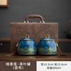 Leather box ceramic tea can black tea Pu'er tea universal sealed can tea packaging gift box business gift white tea