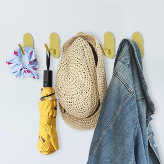 4Pcs/Set Wall Hook Aluminum Alloy Adhesive Punch Free Modern Heavy Duty Towel Clothes Hanger Bathroom Kitchen