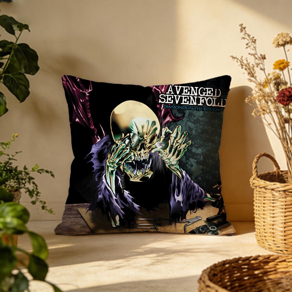 Fashion AAvenged Sevenfolded Cushion Cover Versatile DoubleSided Pillow Case Fit for Sofa Bed Car Daily Decor