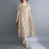 DIMANAF New 2026 Women Sundress Plus Size Summer Beach Long Dress Loose Casual Maxi Lady Floral Print Dress
