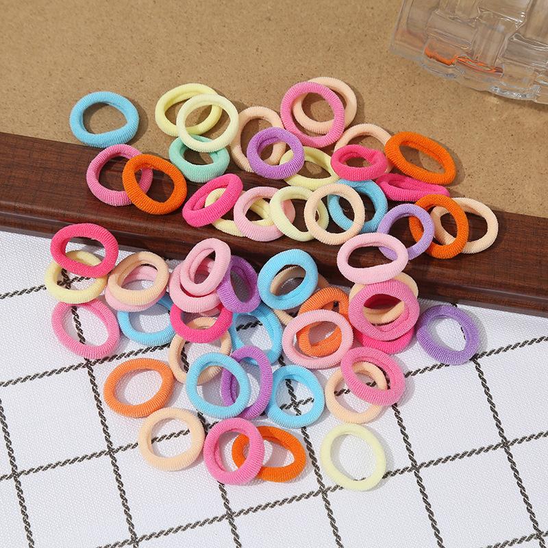 Baby s Floral Kids Hair Tie Nylon High Elastic Natural Seamless Thumb Ring 50pcs/bag