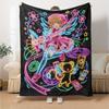 Sakura Kinomoto Print Flannel Blanket High Quality Warm Comfortable Cover for All Seasons Perfect for Gifts Home Decor
