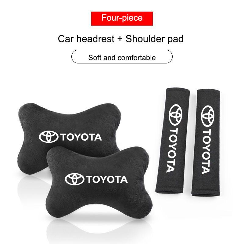 Suede Car Seat Neck Headrest Pillow Shoulder Pad For Toyota Camry Auris Corolla Yaris Aygo RAV4 Prius CHR Hilux Avensis Cruiser