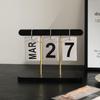 2025 Minimalist Wooden Flip Page Calendar for Desktop and Home Office