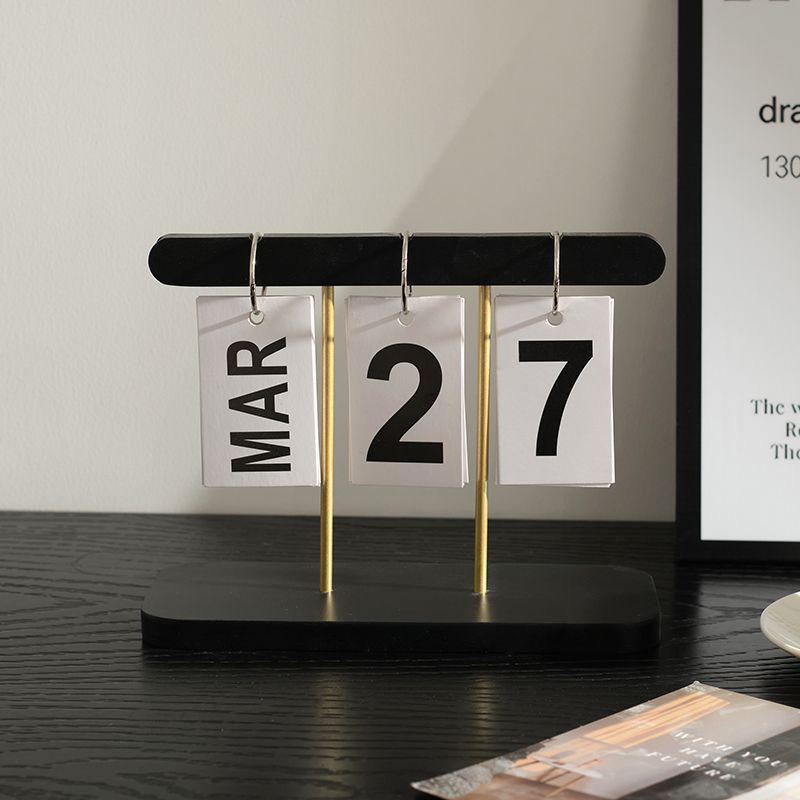 2025 Minimalist Wooden Flip Page Calendar for Desktop and Home Office