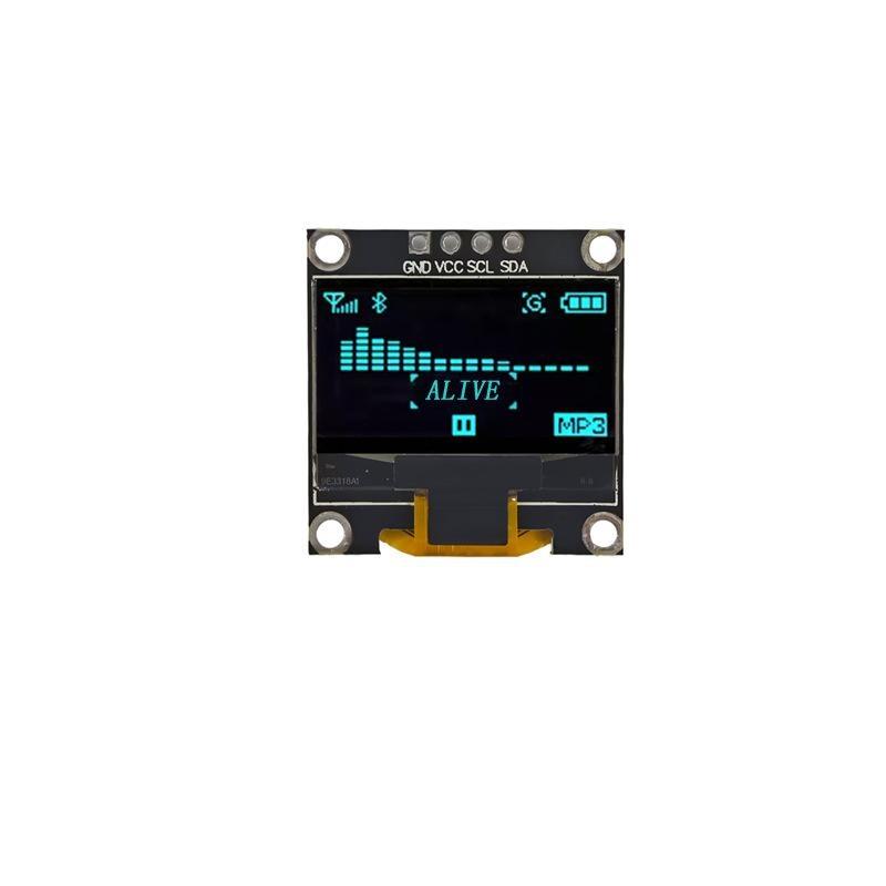 0.96 Inch 128x64 IIC 4pin OLED Display Module High Contrast Screen Board for Microcontroller Electronic Test DIY Projects