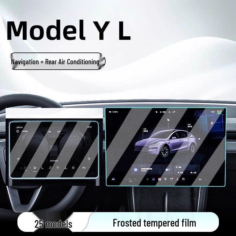 Tesla Model Y Zentralbildschirm Gehärtetes Glasfolie Schutz 25.