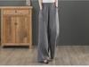 Retro Weite Baumwoll-Leinen Hose mit Hohem Bund - Große Größen Damen Freizeitkleidung