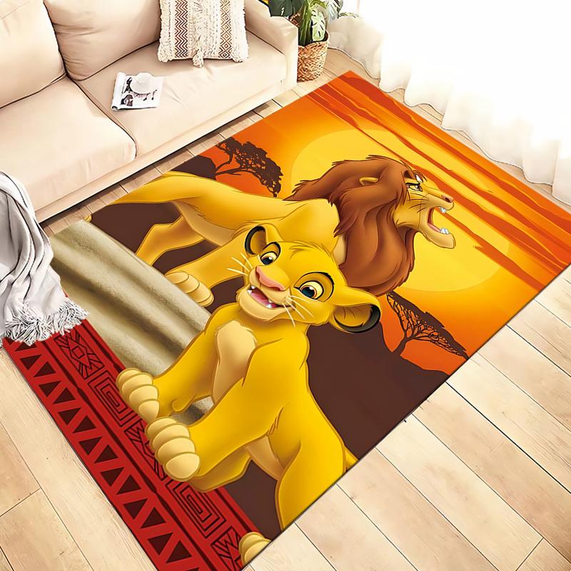 1PC The Lion King Pattern Carpets Bedroom Play Mats Rugged Bedroom Decor Carpet Living Room Mat Children's Room Area Carpet