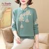 YUZHAOLIN Women's Plush Lined Qipao Collar Sweater