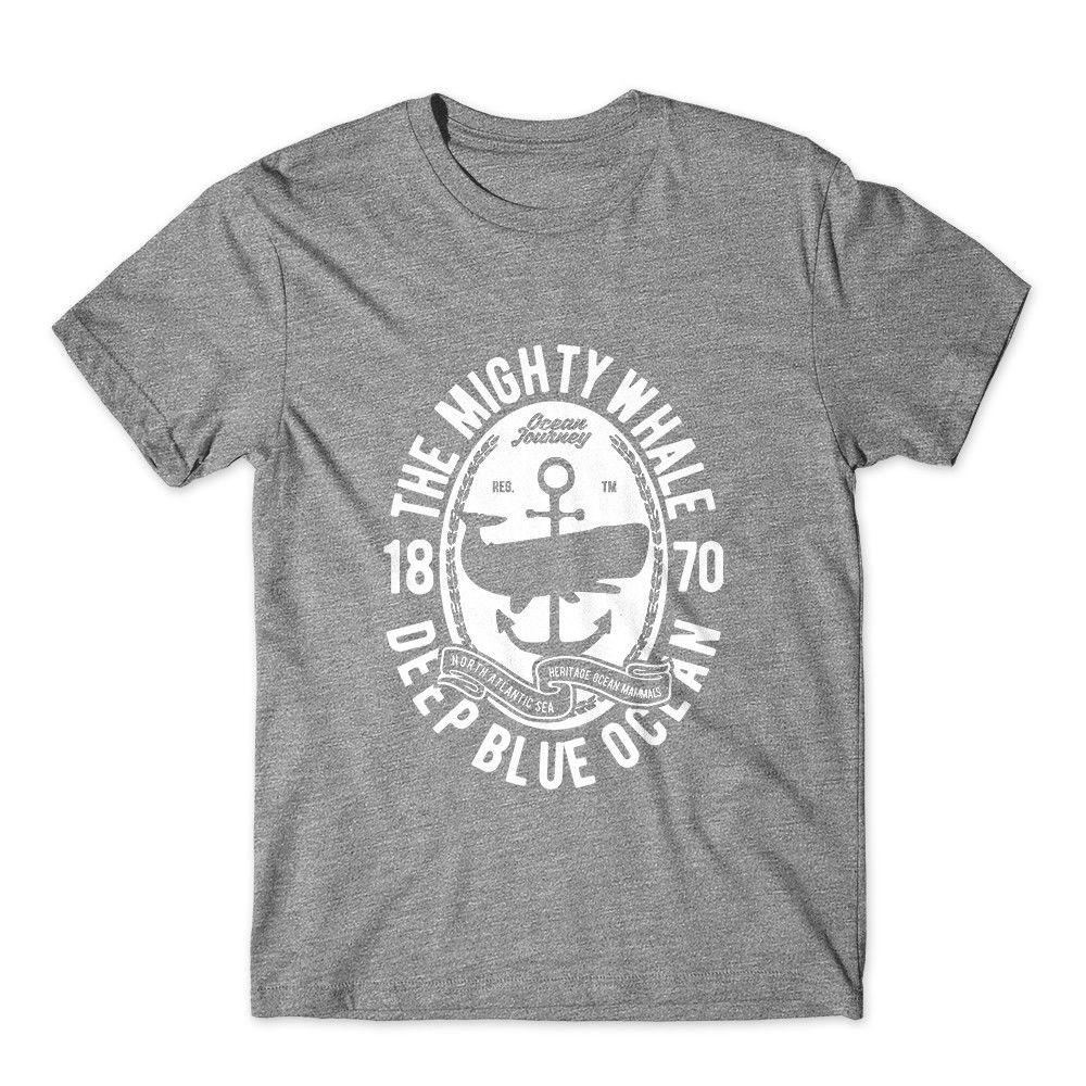 

The Mighty Whale T-Shirt. Ocean Shirt 100% Cotton Premium Tee New 3XL