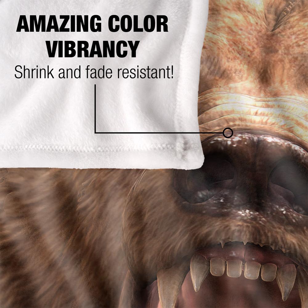 Royce McClure Grizzly Bear Head Silky Supersoft Blanket