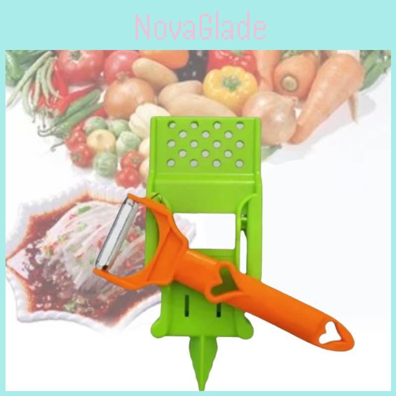 Stainless Steel Ultra Sharp Dual Julienne And Vegetable Peeler Multitasker