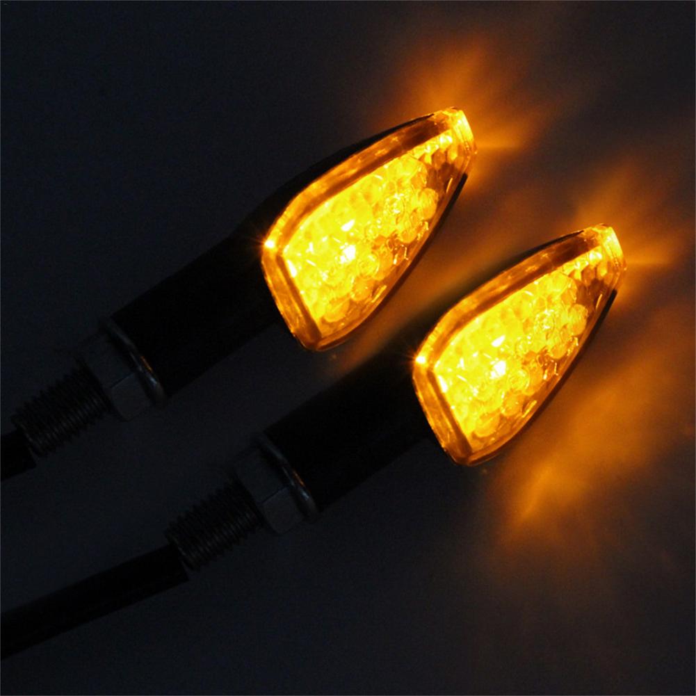 4 Pcs Motorcycle Indicators Lights Flowing Turn Signal Light Front LED Amber Blinker Indicator Lamp 14 LED 12V Moto Accessories