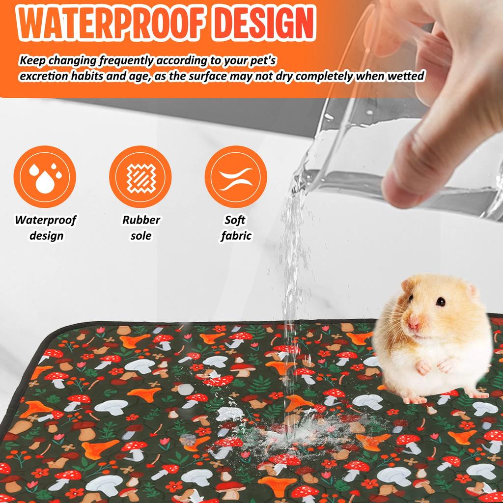 2Pcs Guinea Pig hamster Cage Liner Pee Pad Washable Waterproof Chastity Cage Urinary Pad Pets Small Animals bed cover Diaper Pad